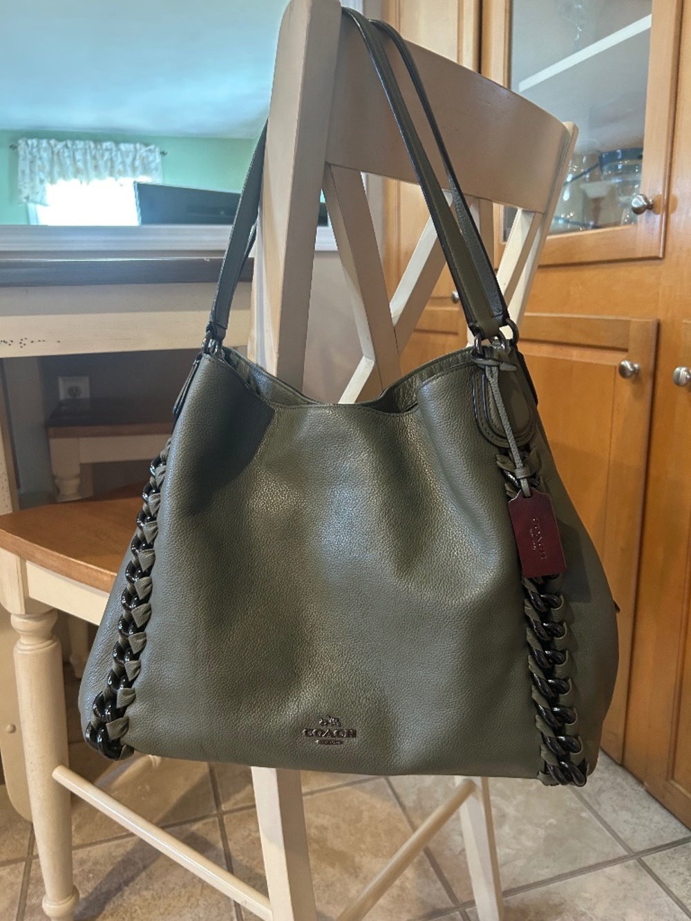 COACH FATIGUE/ARMY GREEN WHIPSTITCH EDIE